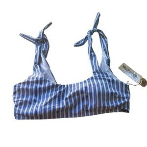 Women's NWT  Wildflower‎ Swim Tie Top Nautical Bikini Top Size Large